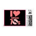 Groovy I Heart the 70s Postage Stamps