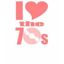 Groovy I Heart the 70s Retro T-shirt for Hippies