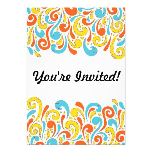 Groovy Ice Skating Party Invitations