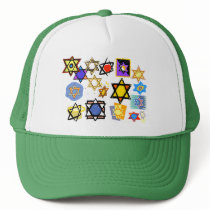 Groovy Jewish Stars Happy Hannukah! hats by libertydogmerch Groovy Jewish Stars Happy Hannukah! hats