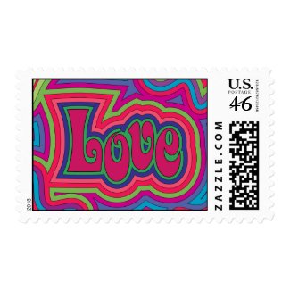 Groovy Love Postage Stamp stamp