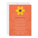 Groovy Monogram Girl's Birthday Party Invitation