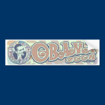 Groovy Obama 2008 Gear bumper stickers