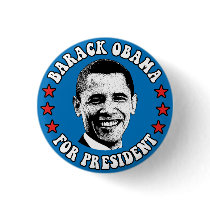 Groovy Obama For President Button