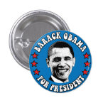 Groovy Obama For President Button