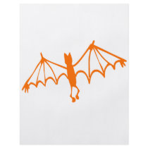 Groovy Orange Bat Halloween Design Full Color Flyer