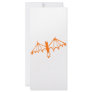 Groovy Orange Bat Halloween Design Custom Rack Cards