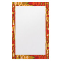 groovy orange border stationery by DonnaGraysonAbstract groovy orange border stationery