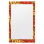 groovy orange border stationery design