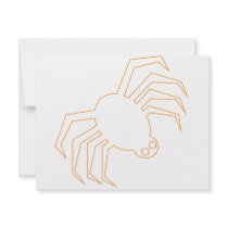 Groovy Orange Halloween Spider invitations