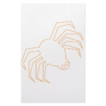 Groovy Orange Halloween Spider Stationery