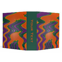groovy orange purple green binders by DonnaGraysonAbstract groovy orange purple green binders
