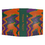 groovy orange purple green binders