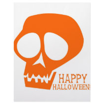Groovy Orange Skull - Happy Halloween! Letterhead