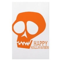 Groovy Orange Skull - Happy Halloween! stationery