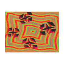 groovy orange star abstract postcards by DonnaGraysonAbstract groovy orange star abstract postcards