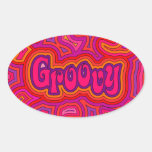 Groovy Oval Sticker