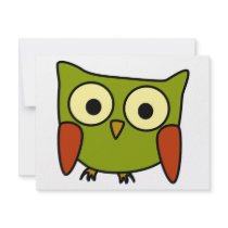 Groovy Owl invitations