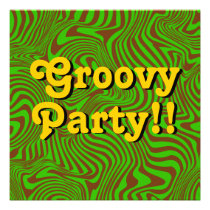 Groovy Party Invitation invitations