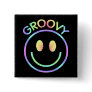 Groovy Pastel Smiley Retro Button Pin Groovy Pastel Smiley Retro Button Pin