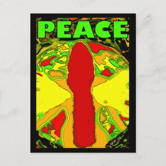 Groovy Peace Angel postcard