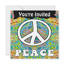 Groovy Peace Invitations