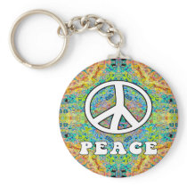 Groovy Peace Keychain