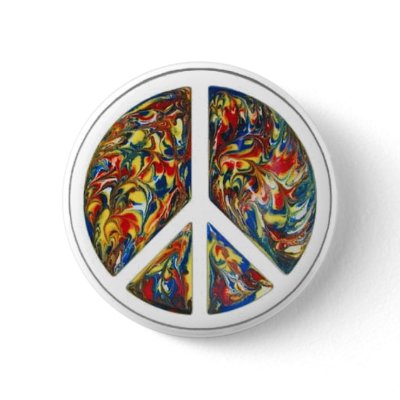 groovy peace sign buttons by ebhaynes