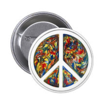 groovy peace sign buttons