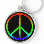Groovy Peace Sign Keychain