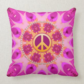  Hot Pink & Gold Celtic Inspired Big Cushions