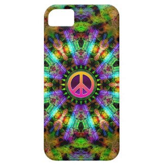 Groovy Peace Sign Rainbow Joy iPhone 5 Case