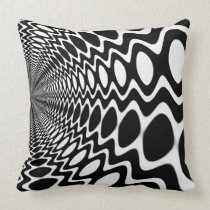 Groovy Peace Sound Waves Pattern Cushion pillows