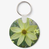 Groovy Petals Pale Yellow Bloom Keychain