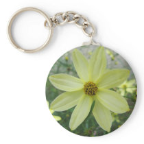 Groovy Petals Pale Yellow Bloom Keychain
