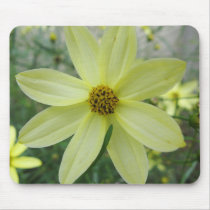 Groovy Petals Pale Yellow Mousepad mousepads
