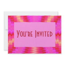 groovy pink invitations