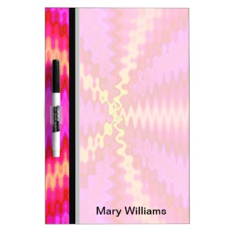 Groovy pink yellow mod abstract Dry-Erase boards