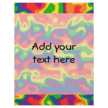 Groovy psychadelic rainbow flyer for your text