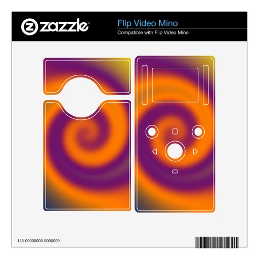 groovy purple orange swirl abstract flip mino decals