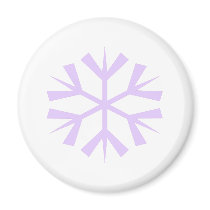 Groovy Purple Snowflake magnets