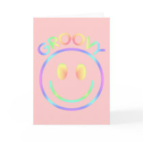 Groovy Rainbow Smiley Note Cards or Greeting Cards