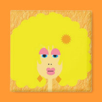 Groovy Retro Chic Magnet