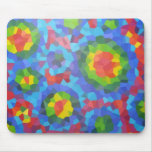 Groovy Retro Crystallized Circles Mouse Pad