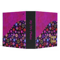Groovy Retro Flower Power 60s 70s 3 Ring Binders