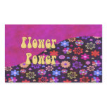 Groovy Retro Flower Power 60s 70s Rectangle Sticker