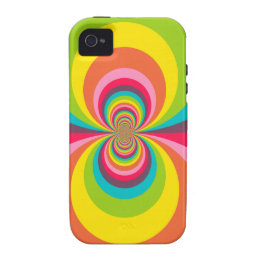 Groovy Retro Hippie Vintage Rainbow Kaleidoscope iPhone 4 Covers