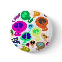 Groovy Skulls Buttons