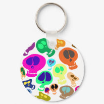 Groovy Skulls keychains