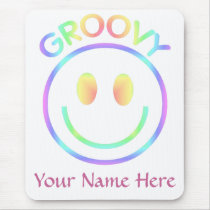Groovy Smiley Face Mouse Pads